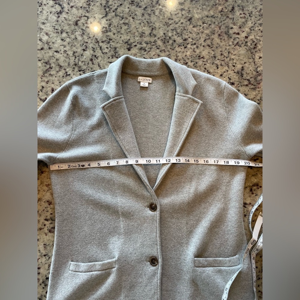 J.Crew 100% cotton Gray Women's Blazer size M - Picture 6 of 8